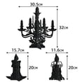thumbnail image 3 of Izexuh 6Pcs Black Halloween Candle Holder, 3D Stand for Home Desktop, Spooky Party Table Decor with Sturdy Paper Construction for Shelf Mantel Entryway and Holiday Party Display, 3 of 7