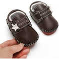 thumbnail image 5 of Baby Girls Boys Pu Leather Sneakers Anti-Slip Rubber Sole Cartoon Moccasins Handmade Newborn Slippers Hard Bottom Toddler First Walkers Infant Crib Shoes, 5 of 6