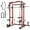 Black and Red, variant on Ataucjin Power Cage,Smith Machine Squat Rack,Heavy Duty Power Rack for Home Gym with Pulley System,Dip Bar,LAT Pulldown,Multifunctional Squat Rack for Home Gym,Weight Cage for Home Gym