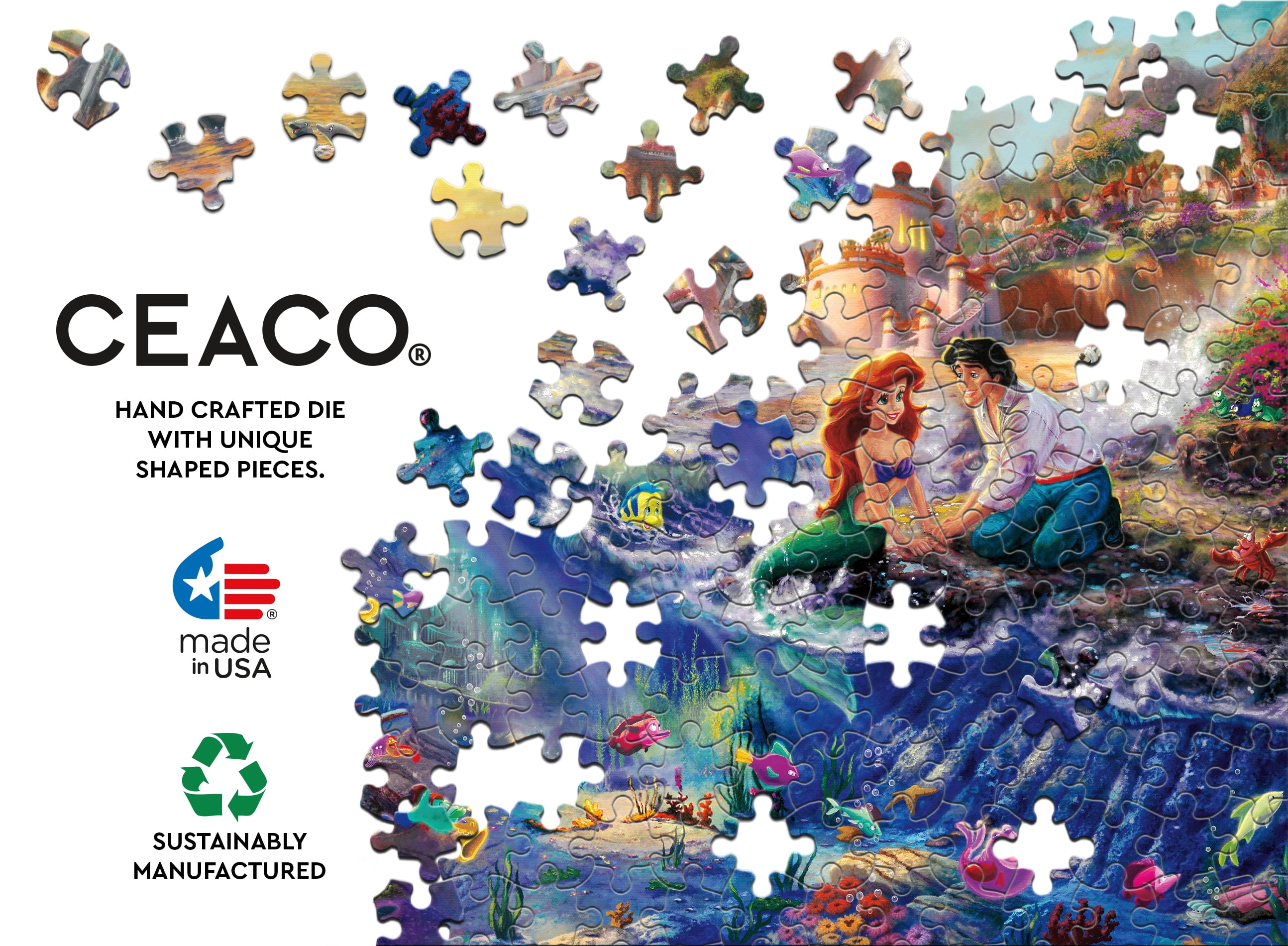Ceaco 2000-Piece Thomas Kinkade Disney The Little Mermaid