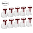 thumbnail image 1 of 10pcs Wedding Flower Chair Sashes Elastic Spandex Organza Chair Sash, 1 of 8