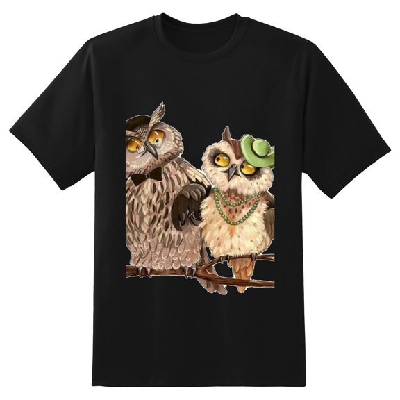 Men's Graphic TeeOwl (2) Letter Print T-Shirts Round Neck Short Sleeves Sizes XS-5XL Summer Daily Casual Tops