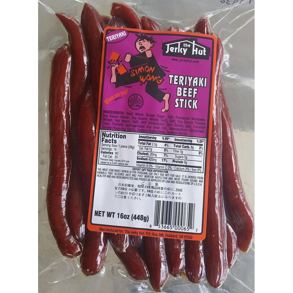 Jerky Hut, Teriyaki Beef Sticks, (1 LB.)