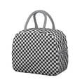 thumbnail image 1 of Sac à Lunch Fusion Rayé et à Carreaux – Design Rustique à Carreaux Isolé Réutilisable pour le Travail et l'École, 1 of 5