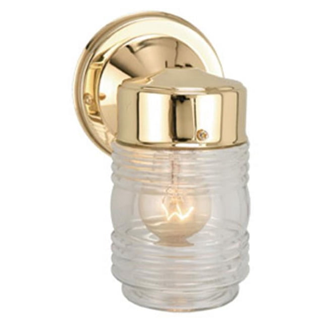 Design House 502179 Pot de Gelée Downlight Extérieur, 4,5 x 7,5 Po. Finition Laiton Poli