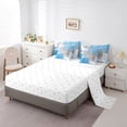 thumbnail image 2 of Sky Blue White Ombre Comforter Set,King Oil Painting Bedding Set ,Mid Century Duvet Insert,Modern Reversible Bed Sets with Sheet Set,7 Piece Bedroom Decor, 2 of 4
