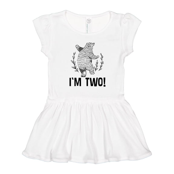 Inktastic 2nd Birthday Bear 2 Year Old Boy Girls Toddler Dress