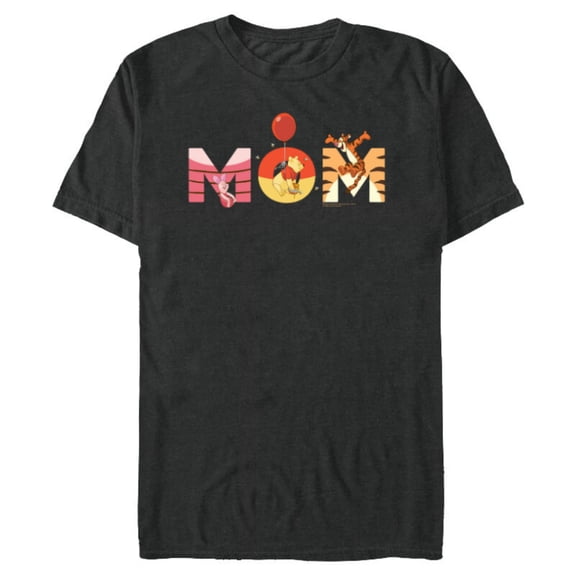 Disney Winnie the Pooh and Friends Mom Mother’s Day Birthday - Short Sleeve Blended T-Shirt for Adults - Customized-Dark Heather