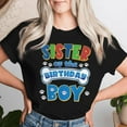 thumbnail image 2 of Sister of the Birthday Boy T-Shirt – Dog Family Party Decorations Shirt, Birthday Celebration Tee for Women, Cute Sibling Gift for Dog Lovers, 2 of 3