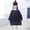 Black, variant on Girls Art Smock Long Sleeve Painter Apron with Pocket Printed Protective Cover for Drawing Activities White 100/中码