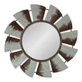 thumbnail image 1 of Kate and Laurel Millbrook Windmill Rustic Farmhouse Distressed Metal Wall Mirror, 32" Diameter, 1 of 5