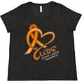 thumbnail image 3 of Inktastic Cure- Kidney Cancer Awareness Orange Ribbon Women's Plus Size T-Shirt, 3 of 5