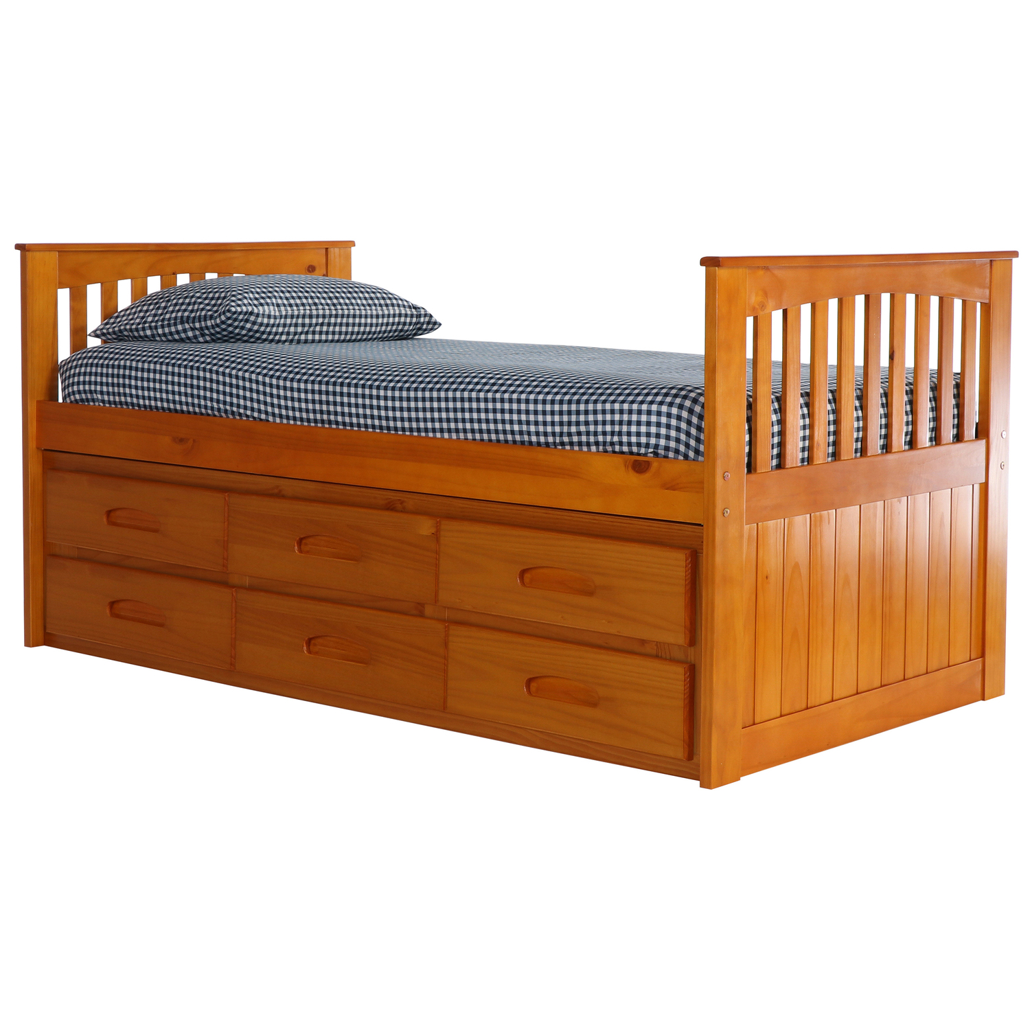 American Furniture Classics Model 2135 K6 Kd Solid Pine Mission Twin Rake Bed With 6 Drawers In Warm Honey Walmart Com American Furniture Classics Model 2135 K6 Kd Solid Pine Mission Twin Rake Bed With 6 Drawers In Warm Honey Walmart Com