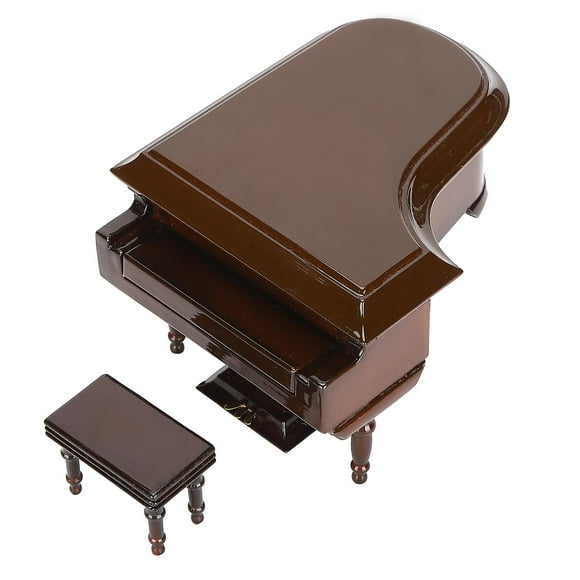 Wooden Miniature Piano Decorative Model Musical Instrument Furniture Decoration for Bedroom Living Room