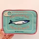 thumbnail image 4 of Bolsa de maquillaje con diseño de sardinas enlatadas, cierre de cremallera, exquisitos patrones de bordado, neceser portátil de viaje, organizador de cosméticos., 4 of 7