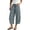 Blue, variant on Capris Pants for Women Solid Color Wide Leg Summer Business Casual Trousers