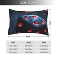 thumbnail image 2 of Fotbe Cosmic Red Sparkle Dice Funda de Almohada Decorativa Estilo Occidental, Lujo en Algodón, Fundas para Almohadas King, Cojín Estampado para Decoración del Hogar-14"x20", 2 of 6
