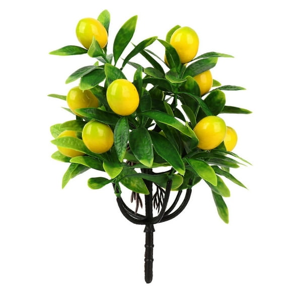 2023 NEW HOT Artificial Lemon Tree Topiary, Green Plant Potted Fake Flower Plastic Bonsai Lemon Tree Bonsai Artificial Plants in Pots for Office Table