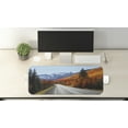 thumbnail image 2 of Fall Computer Mouse Pad, Highway Through the Countryside American Landscape Snowy Mountains Foliage Travel, Rectangle Non-Slip Rubber Mousepad Large, 31" x 12" Gaming Size, Multicolor, by Ambesonne, 2 of 2