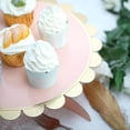 thumbnail image 2 of Efavormart 1 Tier - 13" Blush - Rose Gold Cardboard Cupcake Stand - Gold Scalloped Edge Mini Dessert Cake Holder, 2 of 11