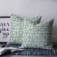 thumbnail image 2 of Sage Green White Leaves 26x26 Pillow Covers Set of 2, Spring Pastoral Rustic Botanical Throw Pillow Covers Decorative Couch Cushion Case, Microfiber Square Pillowcases for Bedroom Car Living Room, 2 of 7