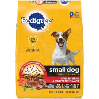 Pedigree Complete tion Grilled Steak and Vegetable Dry Dog Food for Small Adult Dog, 14 lb. Bag