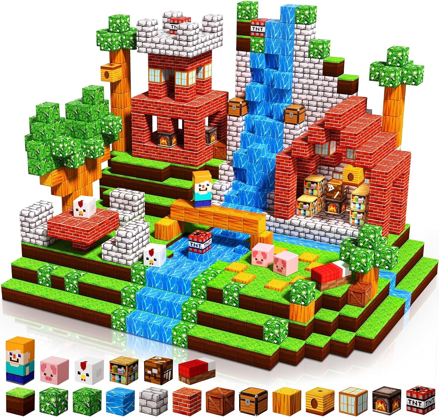 ChampCat Magnetic Blocks Building Set, 100 Pieces photo 1