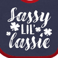 thumbnail image 4 of Inktastic Saint Patrick's Day Sassy Lil' Lassie with Shamrocks Boys or Girls Baby Bib, 4 of 4