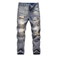 thumbnail image 2 of RUTAYY Toddler Boys Fit Ripped Distressed Fashion Kids Denim Jeans Trousers Cozy Pants, 2 of 4