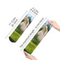 thumbnail image 2 of Salouo Horse Rearing Up In The Field Pattern Unisex Middle Tube Socks,Middle-Finger Knee High Socks Over The Calf Tube Stocking Crew Stockings for Women and Men Tube Socks, 2 of 8
