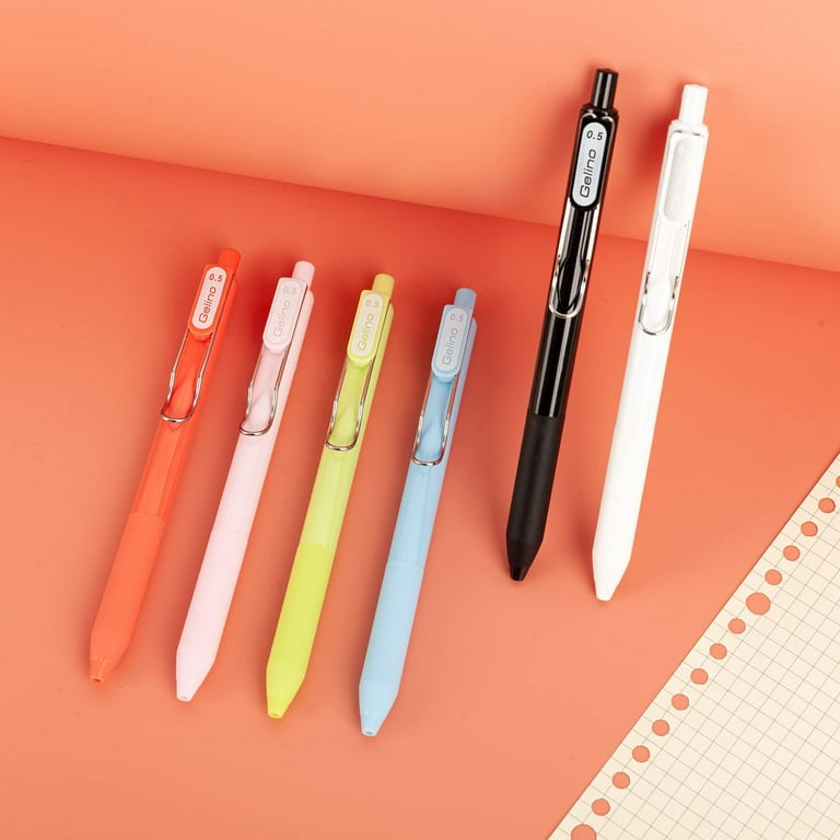 Indigo Polygon Ballpoint Pens, Comfortable Writing Pens, Pastel Retractable Pretty  Journaling Pens, Black Ink 0.5 mm