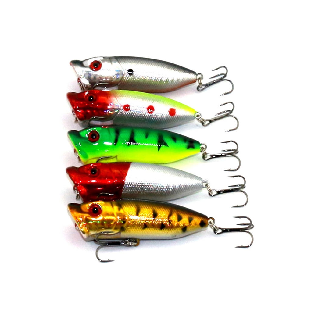 fashionhome 5PCS/Set Fishing Hook Lure Saltwater Minnow Fish Lure