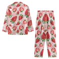 thumbnail image 6 of Garronmavis Christmas Women's Pajama Set 2 Piece Long Sleeve Button Down Sleepwear Comfy Nightwear Soft Lounge Pants & Top Set, Santa Claus Xmas Tree, 6 of 7