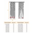 thumbnail image 6 of Fsddascl Grey Christmas Tree Blackout Curtains for Bedroom/Living Room, Thermal Insulated Kitchen Curtains, Xmas Tree Snowflake Red Balls Grommet Darkening Window Treatment Drapes 52"x63"x2, 6 of 6