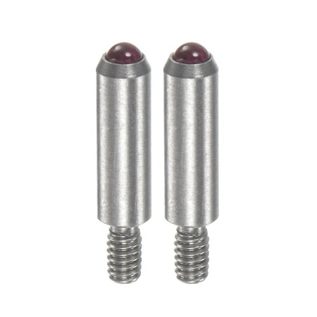 

2 Pack Ruby Ball Contact Point 10mm Length Measuring Probe Stylus 2mm Diameter Ruby Ball Tip M2 Thread