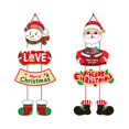 thumbnail image 2 of Guanhe Merry Christmas Door Hanging Banner, Porch Sign Santa Claus Christmas Tree Snow Gift Banner for Home Yard Indoor Outdoor Wall Party Decorations 35.5''x13.8'', 2 of 6