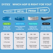 Intex 18 x 4 Foot Inflatable Round Outdoor Above Ground Swimming Pool Set