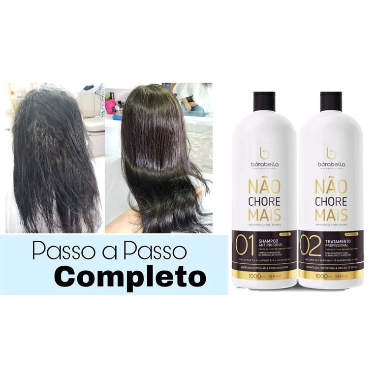 Kit Traitement Capillaire Borabella Não Chore Mais No More Crying - 2 Flacons De 1L
