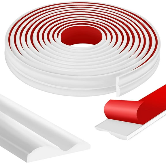 Ebaokuup 20 Ft x 1.6''Wall Decoration Molding Trim,Self-Adhesive 3D Chair Rail Panel Molding, Flexible DIY Wall Trim for Walls Mirror Window Frame and Home Decoration