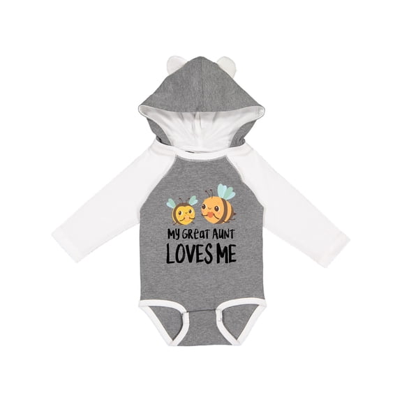 Inktastic Bees My Great Aunt Loves Me Boys or Girls Long Sleeve Baby Bodysuit