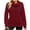 Wine, variant on Spring Fashion!DianGeFu Tops for Plus Size Womens Winter Layers with Holiday Save Up under 50%,Fashion Women's Casual Long Sleeve Turtleneck Ladies Solid Zipper Tops Blouse,Wine,XXL