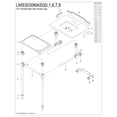 thumbnail image 6 of Kingston Brass LMS3030MASQ0 Pemberton 30" Carrara Marble Console Sink with Acrylic Legs (8-Inch, 3-Hole), Carrara Marble White/Matte Black, 6 of 8