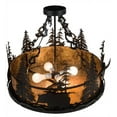 thumbnail image 5 of Meyda Tiffany 200864 Wildlife At Dusk 4 Light 24" Wide Semi-Flush Drum Ceiling Fixture -, 5 of 7