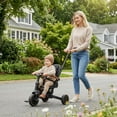 thumbnail image 2 of INFANS 9-in-1 Foldable Toddlers Tricycle, Converts Stroller to Balance Bike with Adjustable Push Handle, Canopy & Backrest, Pedal Conversion, Retractable Rear Wheels for 1-6 Years, 2 of 9