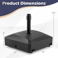 thumbnail image 3 of Costway 176 LBS Mobile Fillable Patio Umbrella Base with 4 Wheels 2 Locks for 1.4-1.9” Pole, 3 of 10