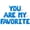 Blue, variant on Letter Balloons - YOU ARE MY FAVORITE 16" Inch Alphabet Letters Foil Mylar Balloon Birthday Party Banner (Blue)