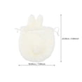 thumbnail image 3 of Plush Drawstring Bag Bunny Bag: Rabbit Drawstring Fluffy Bag Multipurpose Jewelry Sack Bag White, 3 of 8