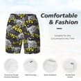 thumbnail image 5 of Balery White Retro Off-Road Vehicle Mens Swim Trunks Swim Shorts for Men Quick Dry Inseam Beach Shorts with Compression Liner Pocket-3X-Large, 5 of 9