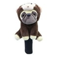 thumbnail image 3 of Lipstore Housse de Tête de Golf Protection Club de Golf Animal Portable Accessoires Mignons Marron, 3 of 7