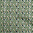 thumbnail image 1 of oneOone Tissu Popeline de Coton Sergé Vert Olive Tissu de Robe Tropicale Tissu Imprimé au Mètre 56 Pouces de Large, 1 of 4